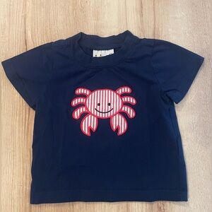 Navy Crab Appliqué Tee